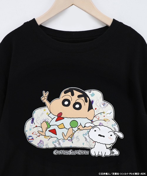 ScoLar(スカラー)の「462016:クレヨンしんちゃん×ScoLar しんちゃんソファー柄T(Tシャツ/カットソー・レディース・オフホワイト/グリーン/ブラック・L/M)」の15枚目の写真