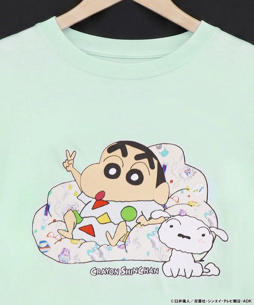 ScoLar(スカラー)の「462016:クレヨンしんちゃん×ScoLar しんちゃんソファー柄T(Tシャツ/カットソー・レディース・オフホワイト/グリーン/ブラック・L/M)」の20枚目の写真