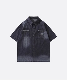 Star Embroidery Denim Shirt