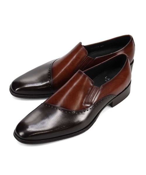 madras(マドラス)の「LANVIN COLLECTION スリッポン ドレスシューズ レザー ビジネスシューズ メンズ 本革 83525(ドレスシューズ・メンズ・ブラック/ダークブラウン・26cm/25.5cm/26.5cm/24.5cm/27cm/25cm)」の2枚目の写真