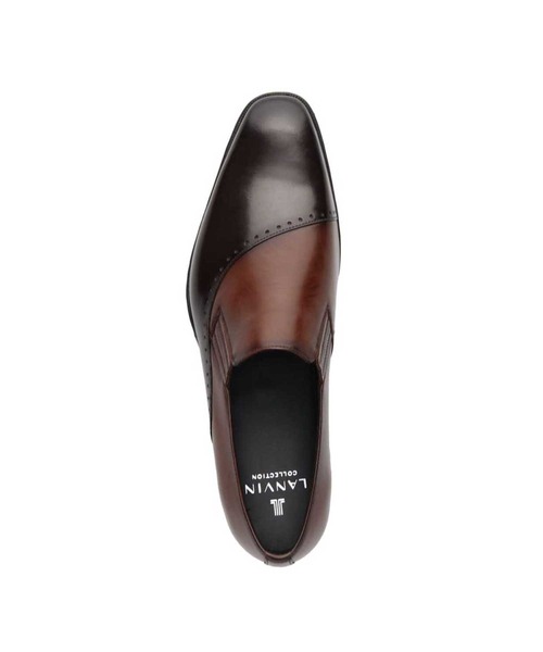 madras(マドラス)の「LANVIN COLLECTION スリッポン ドレスシューズ レザー ビジネスシューズ メンズ 本革 83525(ドレスシューズ・メンズ・ブラック/ダークブラウン・26cm/25.5cm/26.5cm/24.5cm/27cm/25cm)」の3枚目の写真