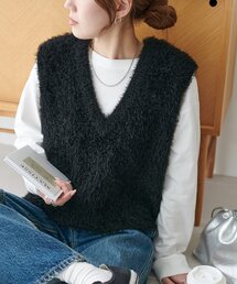 フェザーヤーンショートベスト