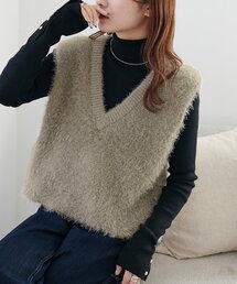 フェザーヤーンショートベスト