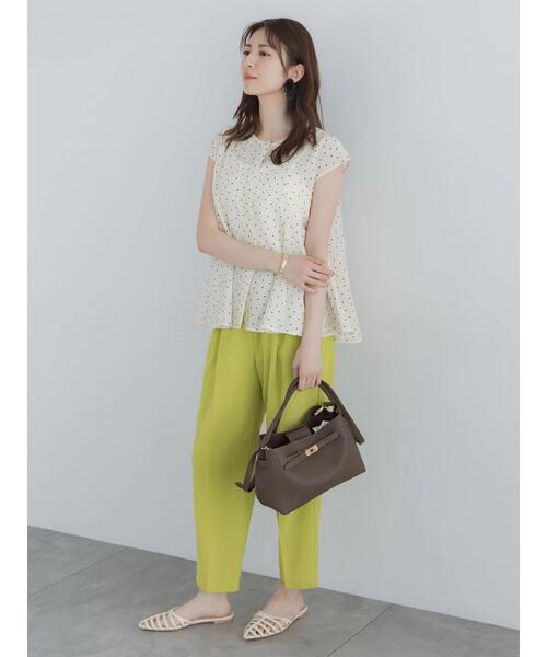 Te chichi（テチチ）の「【高通気】テーパードパンツ（セットアップ可）（その他パンツ・レディース・ブラック/オフホワイト/イエロー・F）」の3枚目の写真