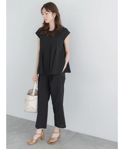 Te chichi（テチチ）の「【高通気】テーパードパンツ（セットアップ可）（その他パンツ・レディース・ブラック/オフホワイト/イエロー・F）」の9枚目の写真