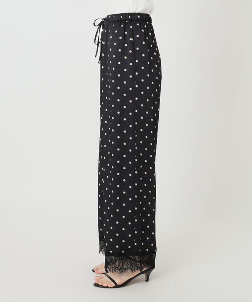 Spick & Span(スピックアンドスパン)の「《セットアップ可 / 追加》レースドッキングドットサテンパンツ(その他パンツ・レディース・ブラック・38/36)」の10枚目の写真
