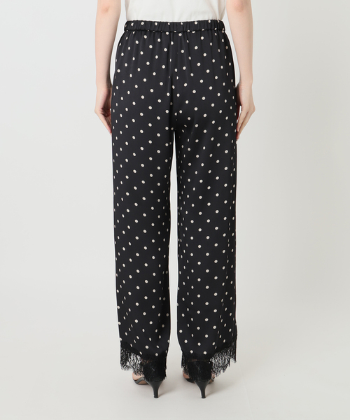Spick & Span(スピックアンドスパン)の「《セットアップ可 / 追加》レースドッキングドットサテンパンツ(その他パンツ・レディース・ブラック・38/36)」の11枚目の写真