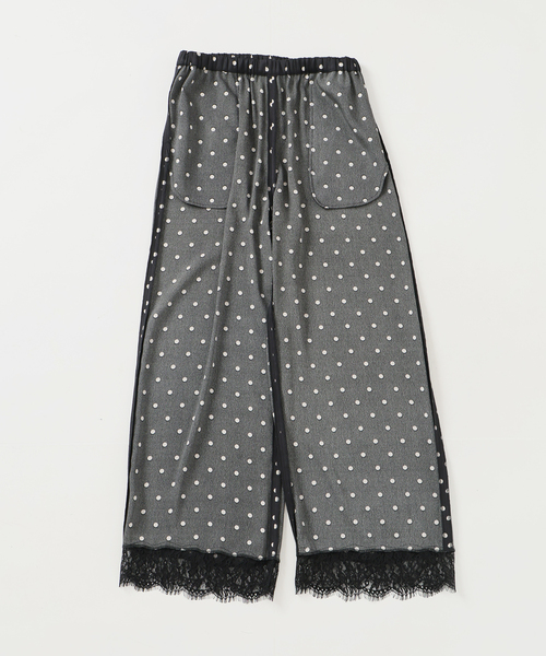 Spick & Span(スピックアンドスパン)の「《セットアップ可 / 追加》レースドッキングドットサテンパンツ(その他パンツ・レディース・ブラック・38/36)」の17枚目の写真