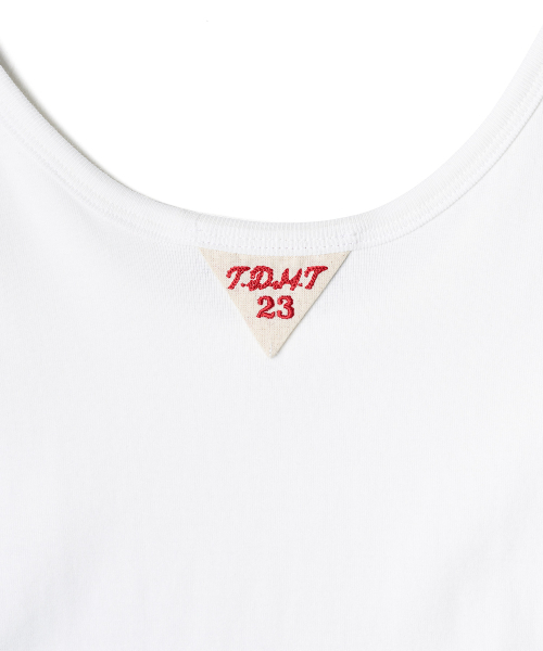 TTUDEMENT(トュードメント)の「50s EMBROIDERED SLEEVELESS T-SHIRT_WHITE(Tシャツ/カットソー・レディース・その他・SMALL/MEDIUM)」の5枚目の写真