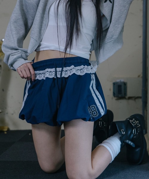 Haze Reverie(ヘイズレヴァリー)の「レースラインバルーンショートパンツ(その他パンツ・レディース・ブラック/ネイビー・FREE)」の1枚目の写真