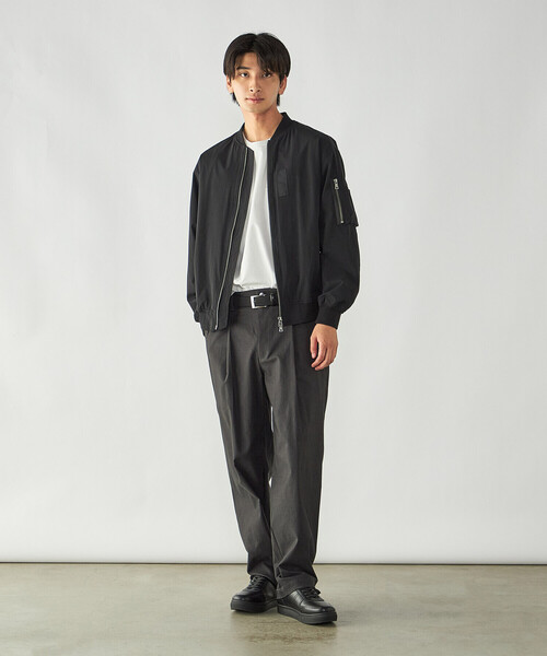 COMME CA ISM(コムサイズム)の「【スマートベーシックパンツ】ハイテンションツイル ワイドテーパードパンツ(その他パンツ・メンズ・ベージュ・L/M/S)」の2枚目の写真