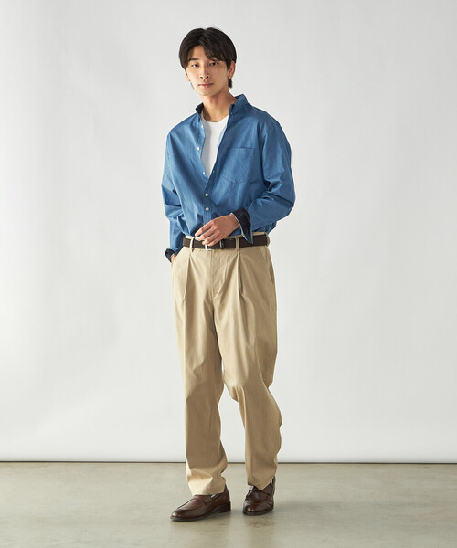 COMME CA ISM(コムサイズム)の「【スマートベーシックパンツ】ハイテンションツイル ワイドテーパードパンツ(その他パンツ・メンズ・ベージュ・L/M/S)」の12枚目の写真