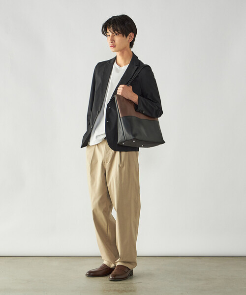 COMME CA ISM(コムサイズム)の「【スマートベーシックパンツ】ハイテンションツイル ワイドテーパードパンツ(その他パンツ・メンズ・ベージュ・L/M/S)」の13枚目の写真