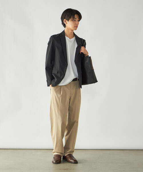 COMME CA ISM(コムサイズム)の「【スマートベーシックパンツ】ハイテンションツイル ワイドテーパードパンツ(その他パンツ・メンズ・ベージュ・L/M/S)」の14枚目の写真