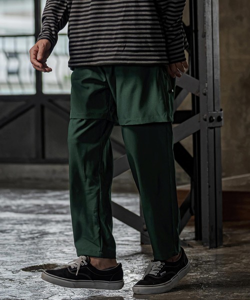 CAMBIO(カンビオ)の「mp15340-フェイクレイヤードアクティブパンツ(BP-BFA0131)(その他パンツ・メンズ・ブラック/ネイビー/グリーン・S/M/L)」の2枚目の写真