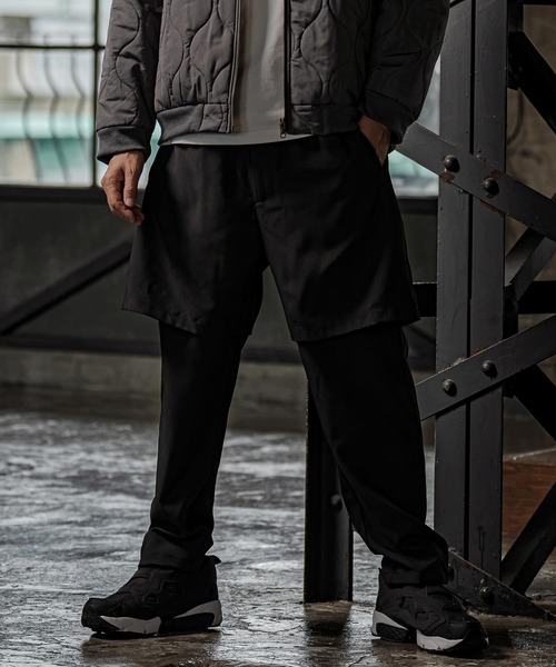 CAMBIO(カンビオ)の「mp15340-フェイクレイヤードアクティブパンツ(BP-BFA0131)(その他パンツ・メンズ・ブラック/ネイビー/グリーン・S/M/L)」の4枚目の写真