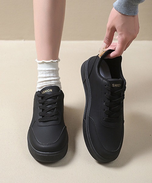 Miniministore(ミニミニストア)の「ローカット厚底スニーカーメタリックライン(スニーカー・レディース・ホワイト系2/ホワイト系1/ブラック・23.5cm/24.0cm/24.5cm/25.0cm/23.0cm)」の9枚目の写真