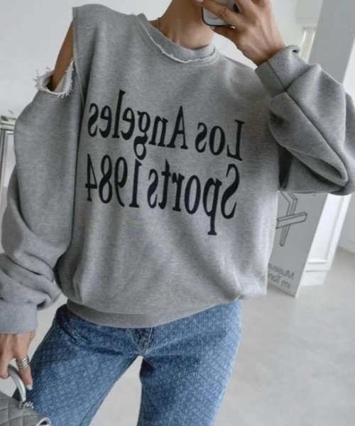 semplice(センプリチェ)の「カットソー【韓国ファッション】(Tシャツ/カットソー・レディース・イエロー/グレー/ブラック・F)」の1枚目の写真