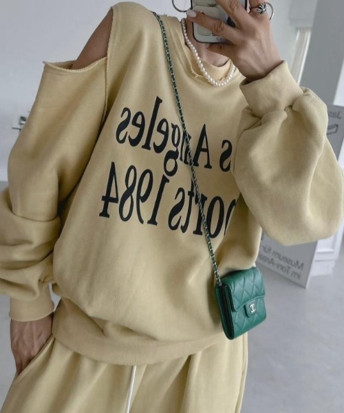 semplice(センプリチェ)の「カットソー【韓国ファッション】(Tシャツ/カットソー・レディース・イエロー/グレー/ブラック・F)」の6枚目の写真