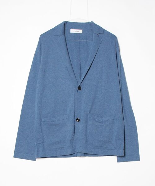 AOURE（アウール）の「カーディガン JACKET（カーディガン/ボレロ・メンズ・ライトブルー/ライトグレー・MEDIUM）」の2枚目の写真