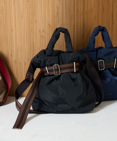 OUTDOOR PRODUCTS(アウトドアプロダクツ)の「OUTDOOR PRODUCTS × FREAK'S STORE/アウトドアプロダクツ 2WAY ベルト付きナイロンパフトートバッグ(ショルダーバッグ・レディース・ブラック/ベージュ/ネイビー・ONE SIZE)」の22枚目の写真