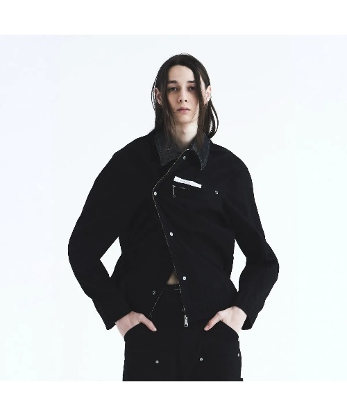 DAIRIKU（ダイリク）の「Dairiku WorkWearVintage WashJacket（ブルゾン・メンズ・ブラック/ベージュ・MEDIUM）」の2枚目の写真