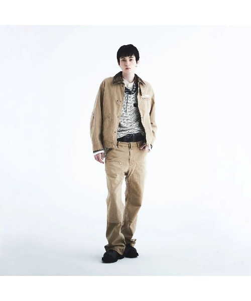 DAIRIKU（ダイリク）の「Dairiku WorkWearVintage WashJacket（ブルゾン・メンズ・ブラック/ベージュ・MEDIUM）」の4枚目の写真