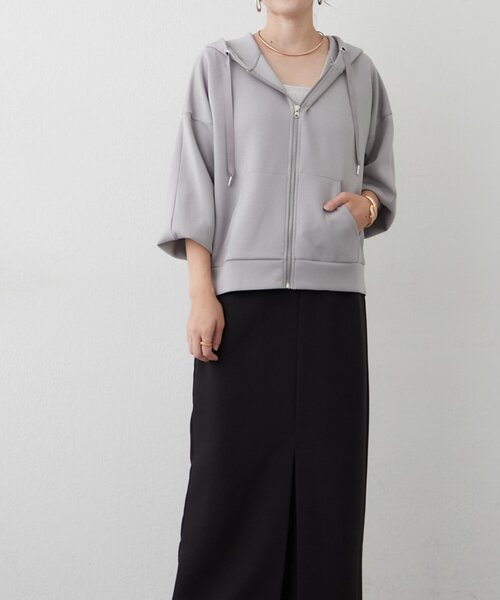 Another Branch olive des olive(アナザーブランチオリーブデオリーブ)の「ダンボールZIPパーカー(Tシャツ/カットソー・レディース・ブラック/グレー/ブラウン・FREE)」の9枚目の写真