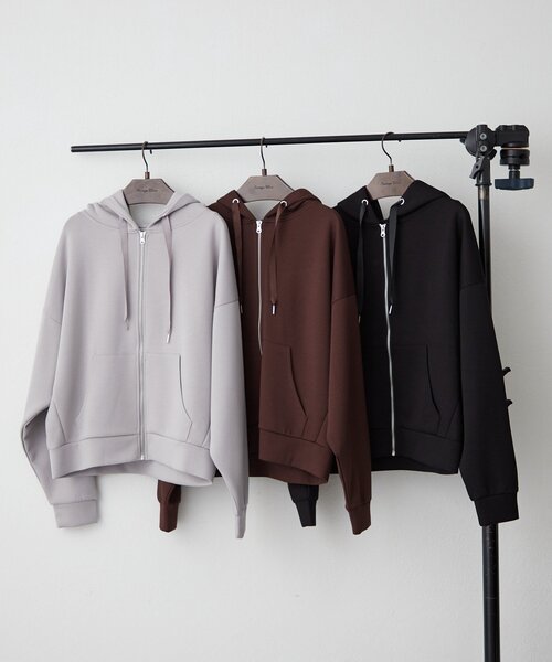 Another Branch olive des olive(アナザーブランチオリーブデオリーブ)の「ダンボールZIPパーカー(Tシャツ/カットソー・レディース・ブラック/グレー/ブラウン・FREE)」の11枚目の写真
