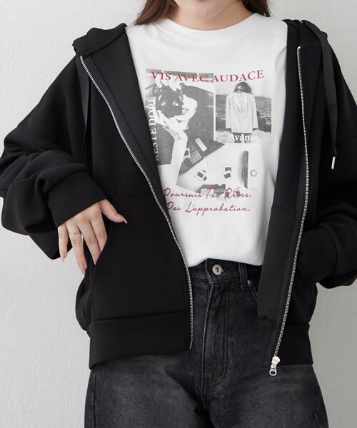 Another Branch olive des olive(アナザーブランチオリーブデオリーブ)の「ダンボールZIPパーカー(Tシャツ/カットソー・レディース・ブラック/グレー/ブラウン・FREE)」の13枚目の写真