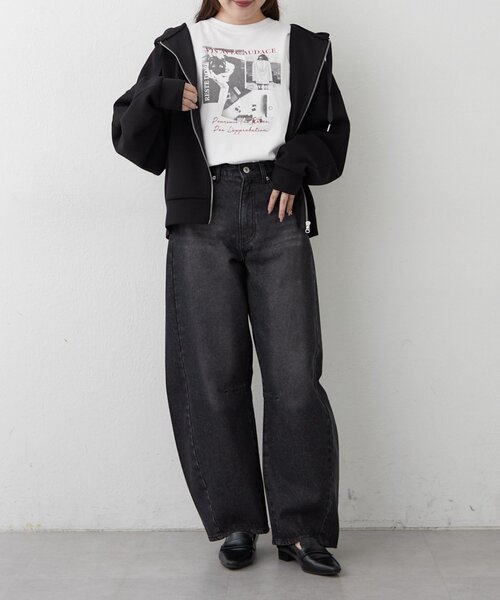 Another Branch olive des olive(アナザーブランチオリーブデオリーブ)の「ダンボールZIPパーカー(Tシャツ/カットソー・レディース・ブラック/グレー/ブラウン・FREE)」の15枚目の写真
