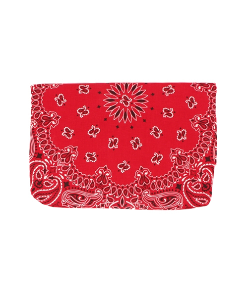 WHO'S WHO gallery（フーズフーギャラリー）の「【BURNINGMAN】バンダナクラッチ（クラッチバッグ・レディース・ホワイト/ネイビー/カーキ/レッド・FREE）」の5枚目の写真