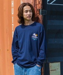 ハワイ&リゾートアロハハワイサークル刺繍ロングTシャツ