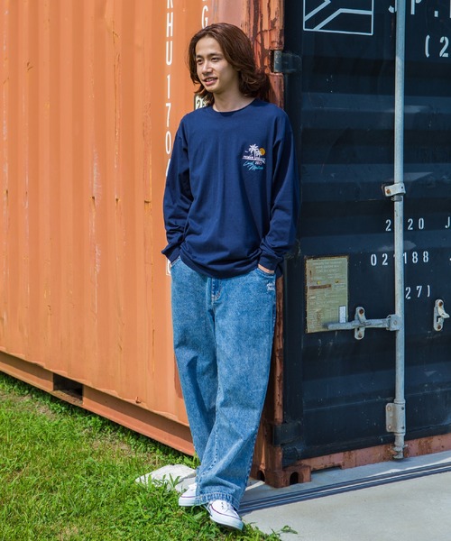LOCALMOTION HAWAII（ローカルモーション　ハワイ）の「ハワイ＆ﾘｿﾞｰﾄｱﾛﾊﾊﾜｲｻｰｸﾙ刺繍ﾛﾝｸﾞTｼｬﾂ（Tシャツ/カットソー・メンズ・ネイビー/ホワイト・X-LARGE/SMALL/LARGE/MEDIUM）」の14枚目の写真