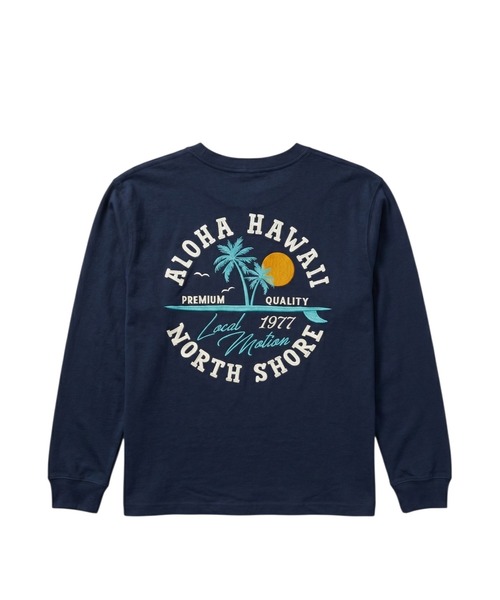 LOCALMOTION HAWAII（ローカルモーション　ハワイ）の「ハワイ＆ﾘｿﾞｰﾄｱﾛﾊﾊﾜｲｻｰｸﾙ刺繍ﾛﾝｸﾞTｼｬﾂ（Tシャツ/カットソー・メンズ・ネイビー/ホワイト・X-LARGE/SMALL/LARGE/MEDIUM）」の17枚目の写真