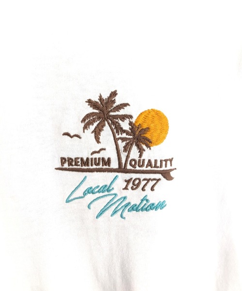 LOCALMOTION HAWAII（ローカルモーション　ハワイ）の「ハワイ＆ﾘｿﾞｰﾄｱﾛﾊﾊﾜｲｻｰｸﾙ刺繍ﾛﾝｸﾞTｼｬﾂ（Tシャツ/カットソー・メンズ・ネイビー/ホワイト・X-LARGE/SMALL/LARGE/MEDIUM）」の22枚目の写真