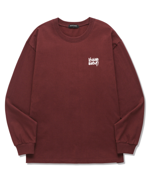 VANNWORKS(バンワークス)の「NOW DOIT ロングスリーブ (VLS0082) バーガンディ(Tシャツ/カットソー・レディース・その他・X-LARGE/XX-LARGE/SMALL/MEDIUM/LARGE)」の2枚目の写真