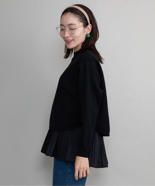 lodie(ロディ)の「ハイネックタートル×裾プリーツタンク【セットアイテム】(ニット/セーター・レディース・ベージュ/ブラック・FREE)」の11枚目の写真