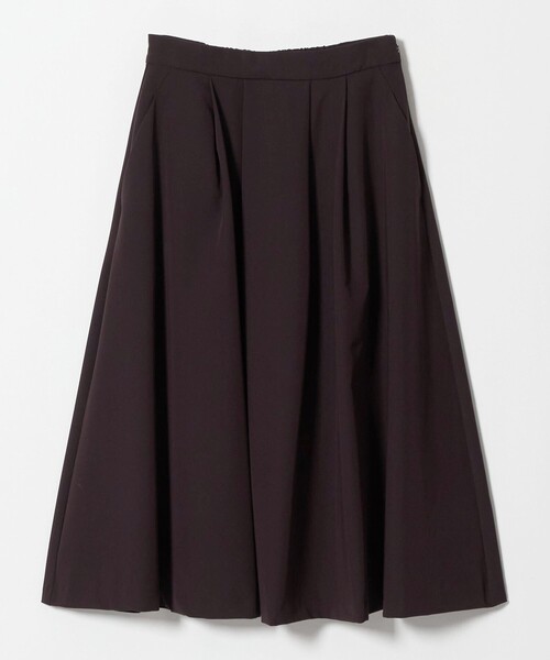A DAY IN THE LIFE UNITED ARROWS（アデイインザライフユナイテッドアローズ）の「ツイル タックフレアスカート ‐ウォッシャブル‐＜A DAY IN THE LIFE＞（スカート・レディース・ブラック/ダークブラウン・38/36）」の17枚目の写真