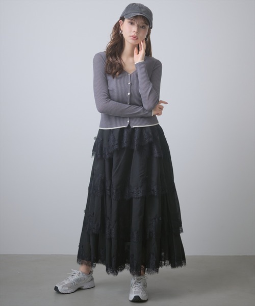 AND COUTURE(アンドクチュール)の「デコラティブキャミワンピース(ワンピース・レディース・チャコールグレー/ブラック/ブラウン・FREE)」の18枚目の写真