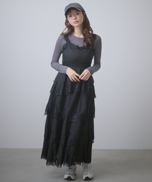 AND COUTURE(アンドクチュール)の「デコラティブキャミワンピース(ワンピース・レディース・チャコールグレー/ブラック/ブラウン・FREE)」の19枚目の写真