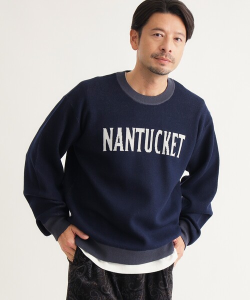 BACK NUMBER(バックナンバー)の「コットンジャガードクルー(ニット/セーター・メンズ・グレー/ネイビー/ブラック・04/06/05)」の3枚目の写真