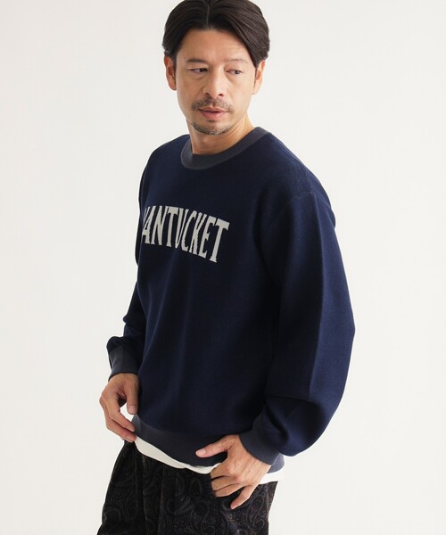 BACK NUMBER(バックナンバー)の「コットンジャガードクルー(ニット/セーター・メンズ・グレー/ネイビー/ブラック・04/06/05)」の4枚目の写真