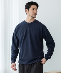 DISCUS ATHLETIC（ディスカス　アスレチック）の「【DISCUS ATHLETIC】ワッフルヘンリーネック長袖Tシャツ（Tシャツ/カットソー）」