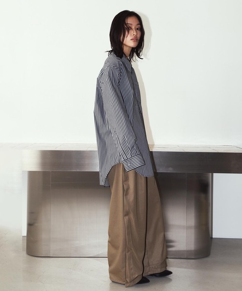 Knuth Marf（クヌースマーフ）の「Knuth Marf / クヌースマーフ label over shirt（シャツ/ブラウス・レディース・ブラック/イエロー・FREE）」の10枚目の写真