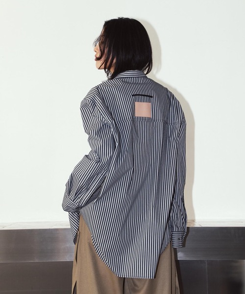 Knuth Marf（クヌースマーフ）の「Knuth Marf / クヌースマーフ label over shirt（シャツ/ブラウス・レディース・ブラック/イエロー・FREE）」の6枚目の写真