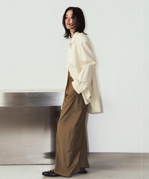 Knuth Marf（クヌースマーフ）の「Knuth Marf / クヌースマーフ label over shirt（シャツ/ブラウス・レディース・ブラック/イエロー・FREE）」の3枚目の写真