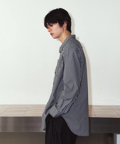 Knuth Marf（クヌースマーフ）の「Knuth Marf / クヌースマーフ label over shirt（シャツ/ブラウス・レディース・ブラック/イエロー・FREE）」の19枚目の写真