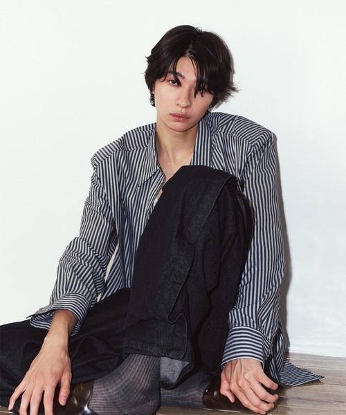 Knuth Marf（クヌースマーフ）の「Knuth Marf / クヌースマーフ label over shirt（シャツ/ブラウス・レディース・ブラック/イエロー・FREE）」の16枚目の写真