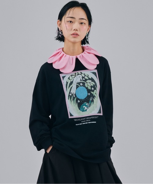 NON TOKYO(ノントーキョー)の「PRINT L/S T-SHIRT(FROG)(Tシャツ/カットソー・レディース・ネイビー/グリーン/ブラック・2/1)」の1枚目の写真